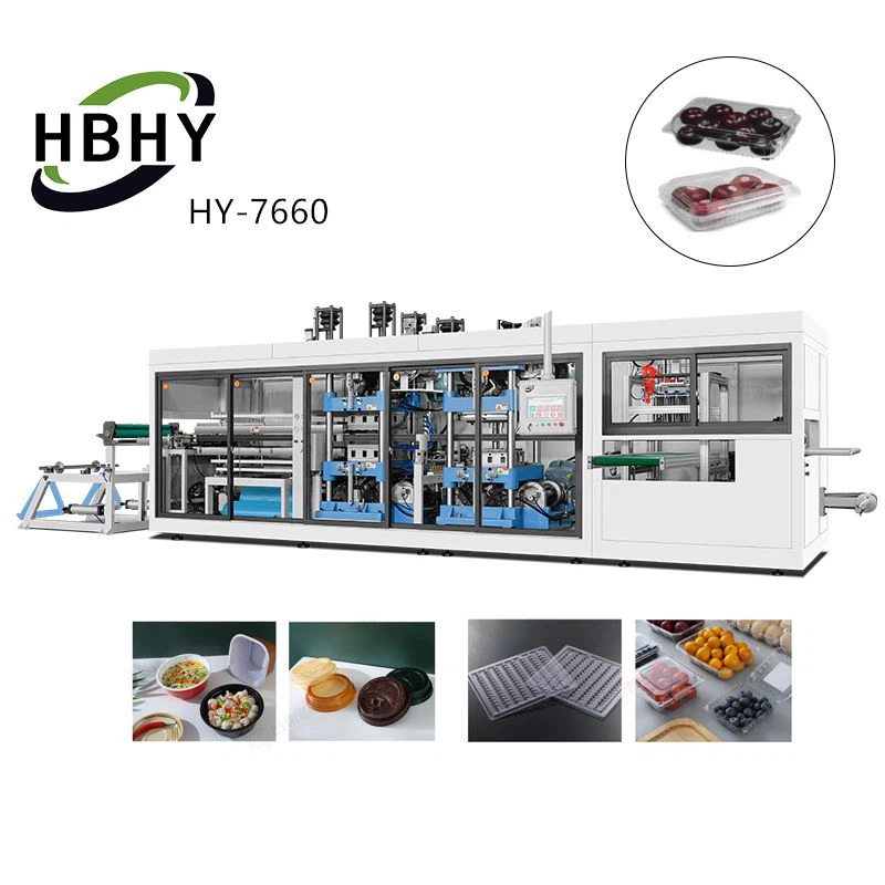 Stroj na tvarovanie za tepla s tromi stanicami